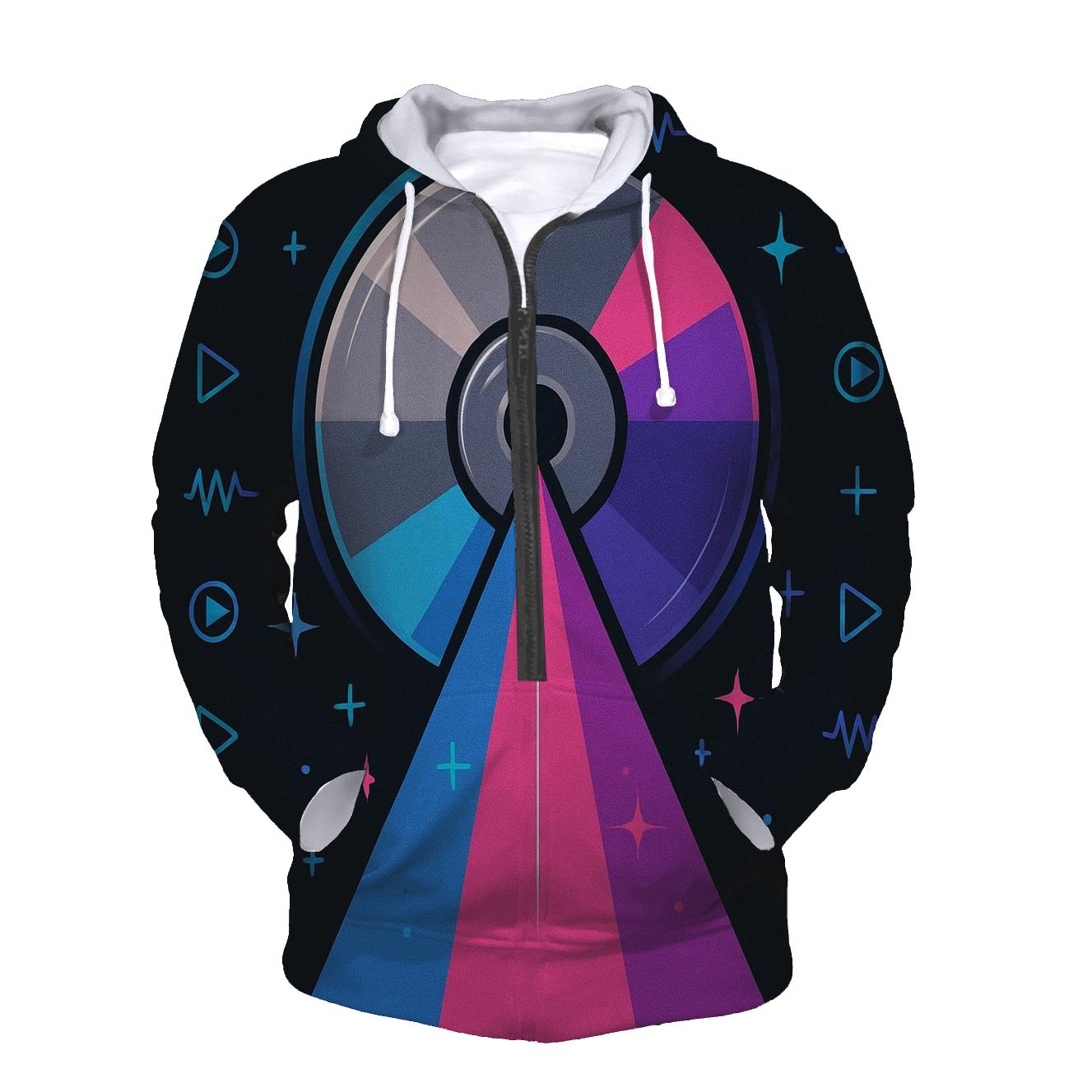 Laser Disc Geometry Showcase graphic hoodies