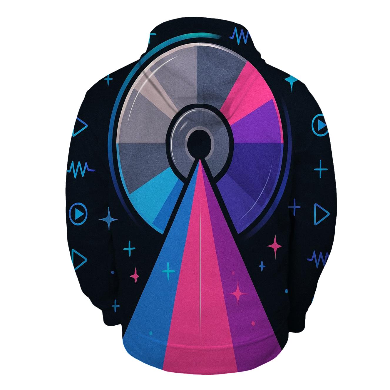 Laser Disc Geometry Showcase graphic hoodies