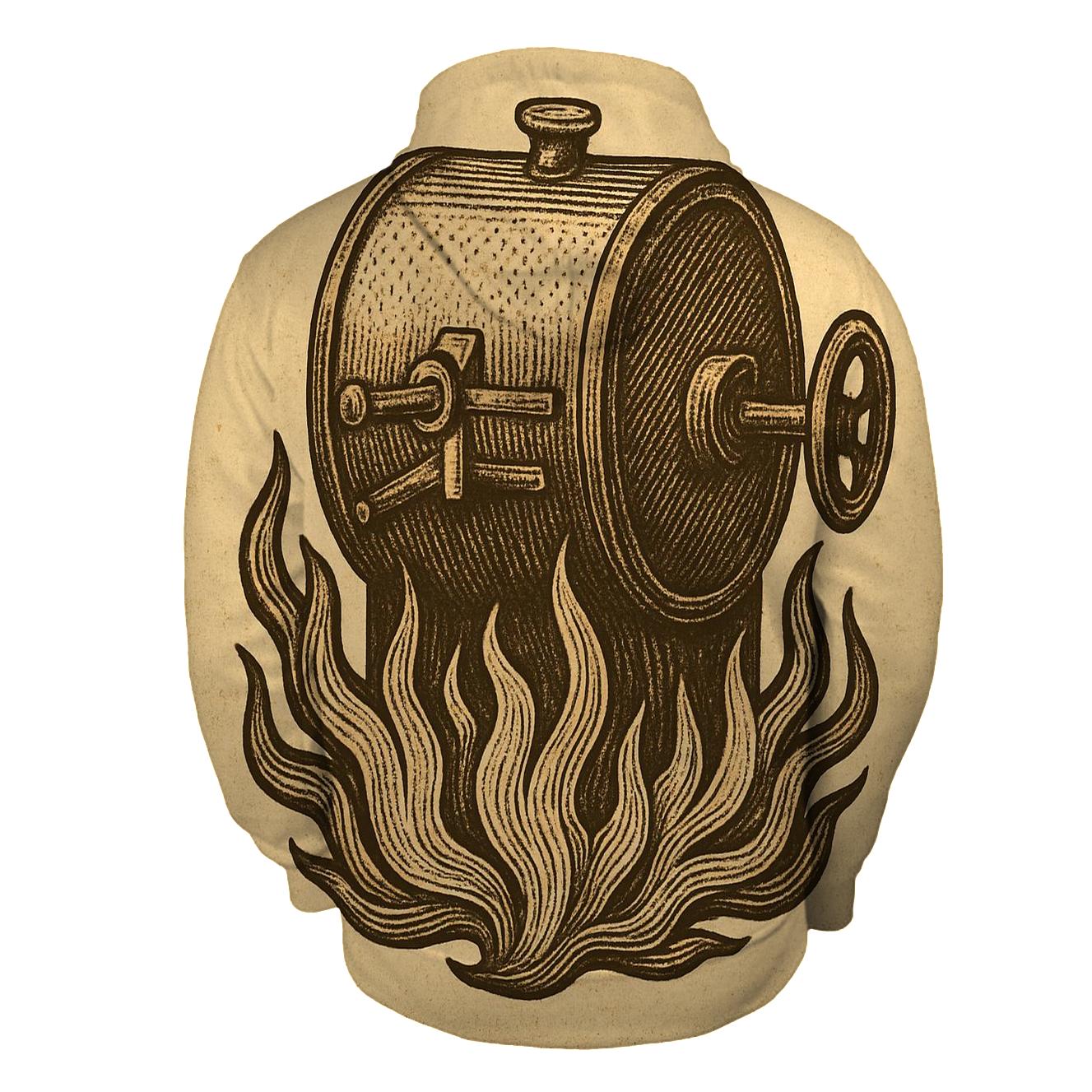Roaster Flame Etching hoodie designs