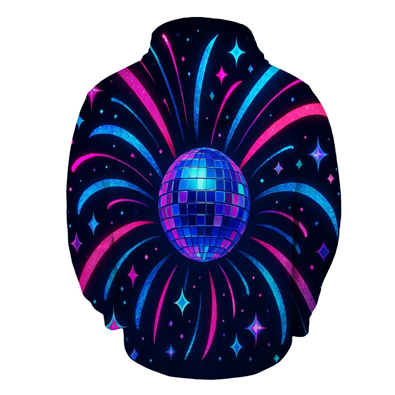 Neon Comet Disco Bloom printed hoodies