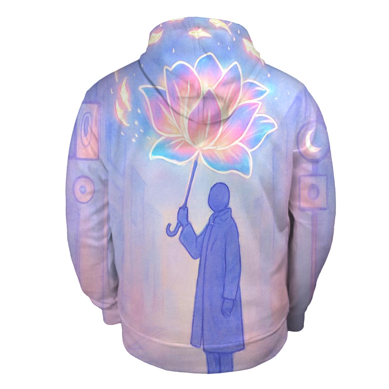 Midnight Umbrella Bloom heavyweight hoodies