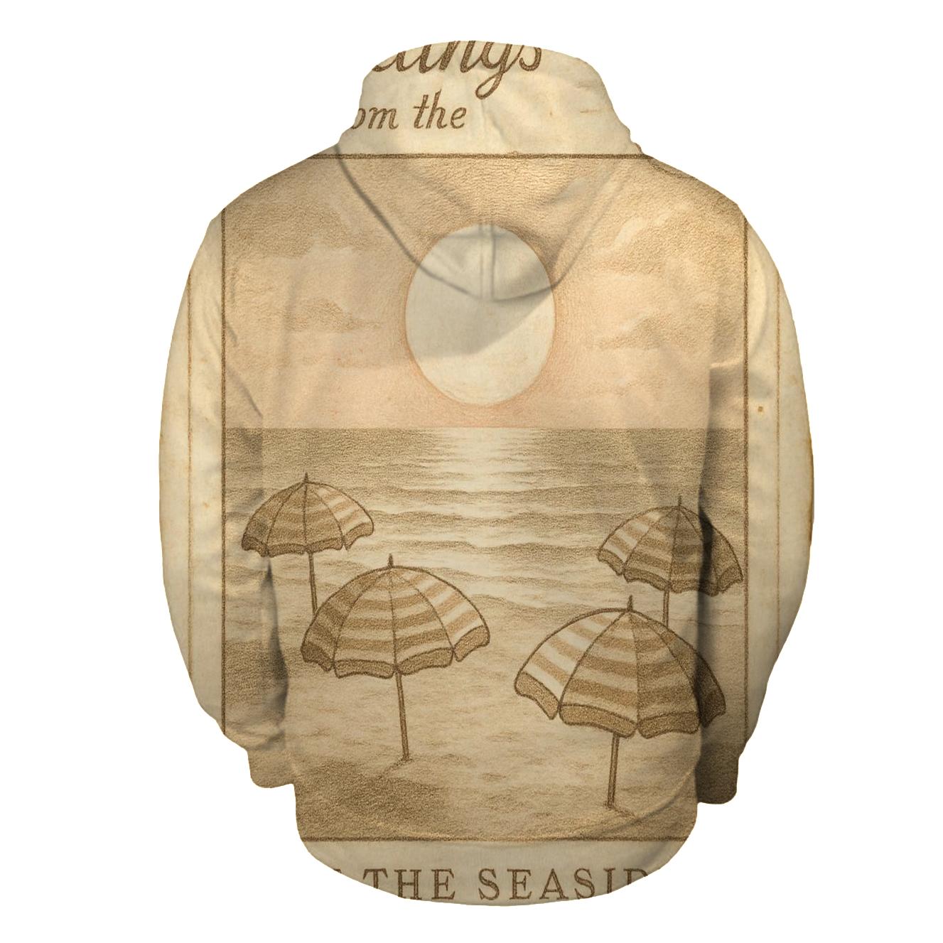 Antique Postcard Lunar Seaside Holiday hoodie designs