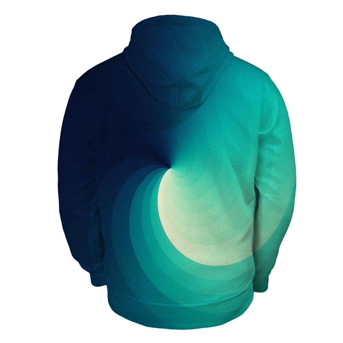 Tidal Teal Conic Sweep lightweight hoodies