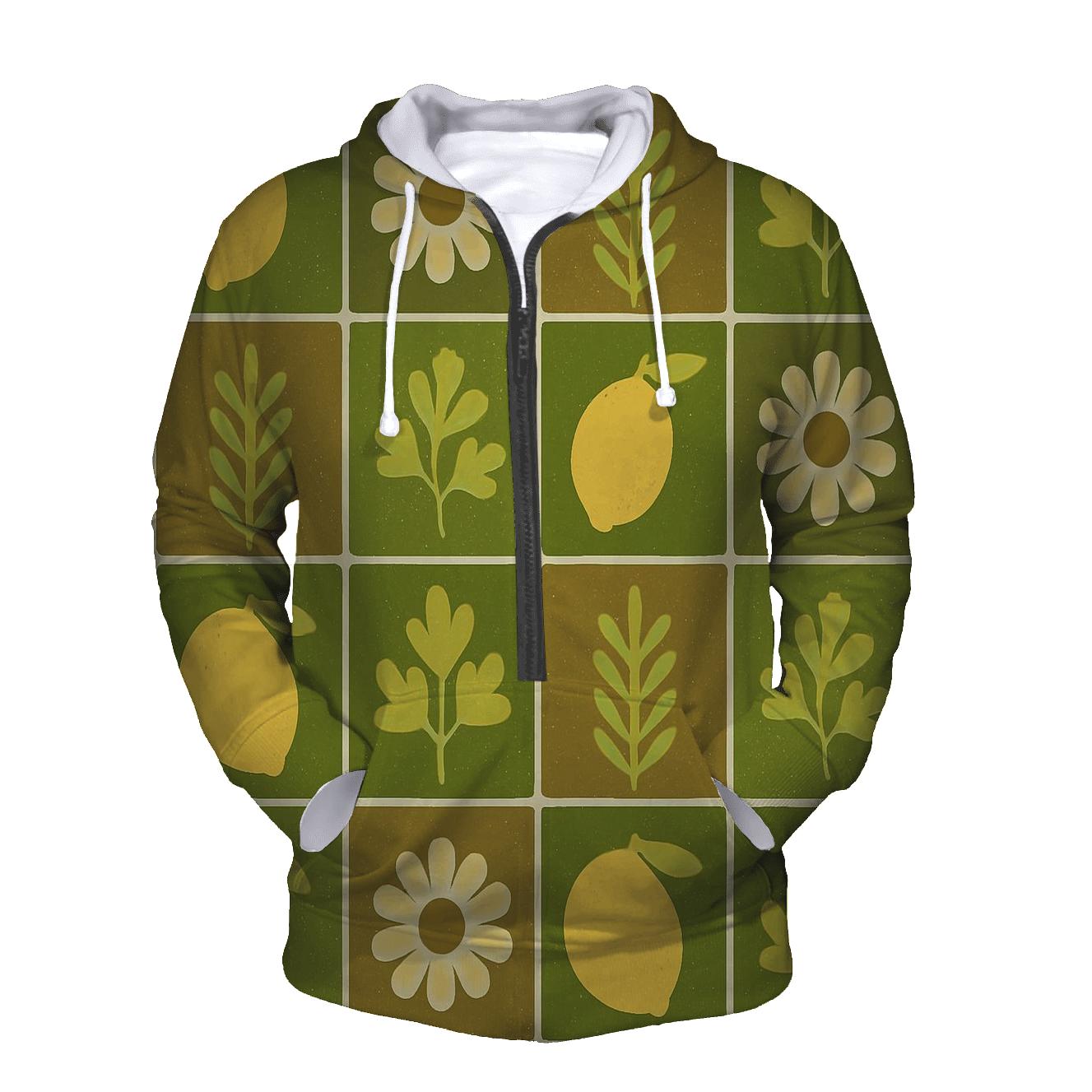 Funky Kitchen Tile Botanicals heavyweight hoodies