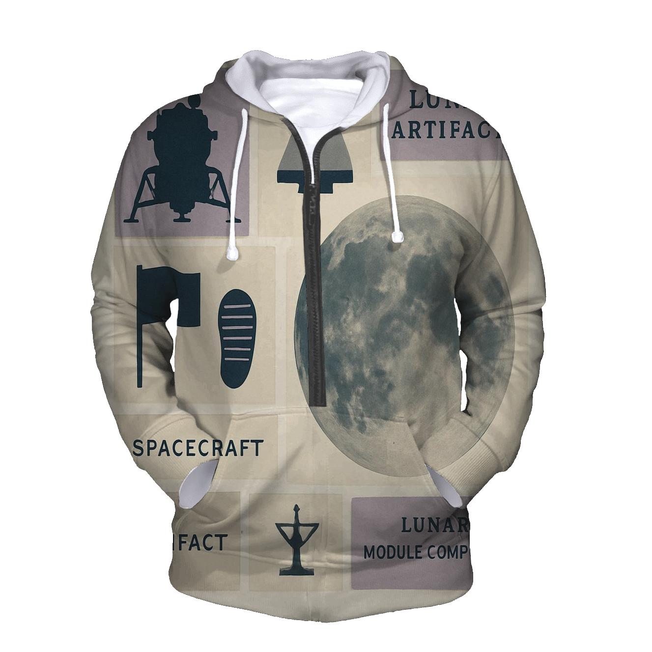 Lunar Museum Collage Grid lightweight hoodies