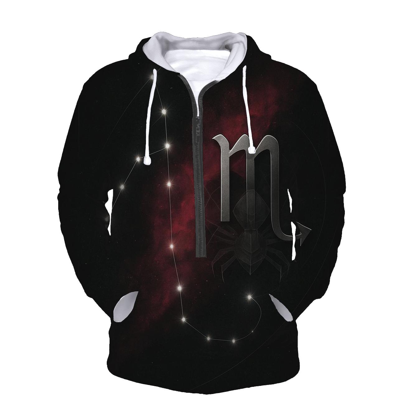 Scorpio Stinger Nebula Sigil embroidered hoodies