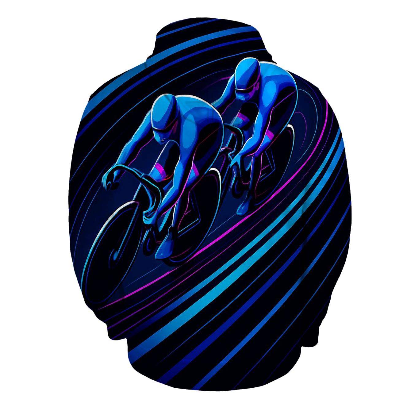 Neon Velodrome Sprint Lines heavyweight hoodies