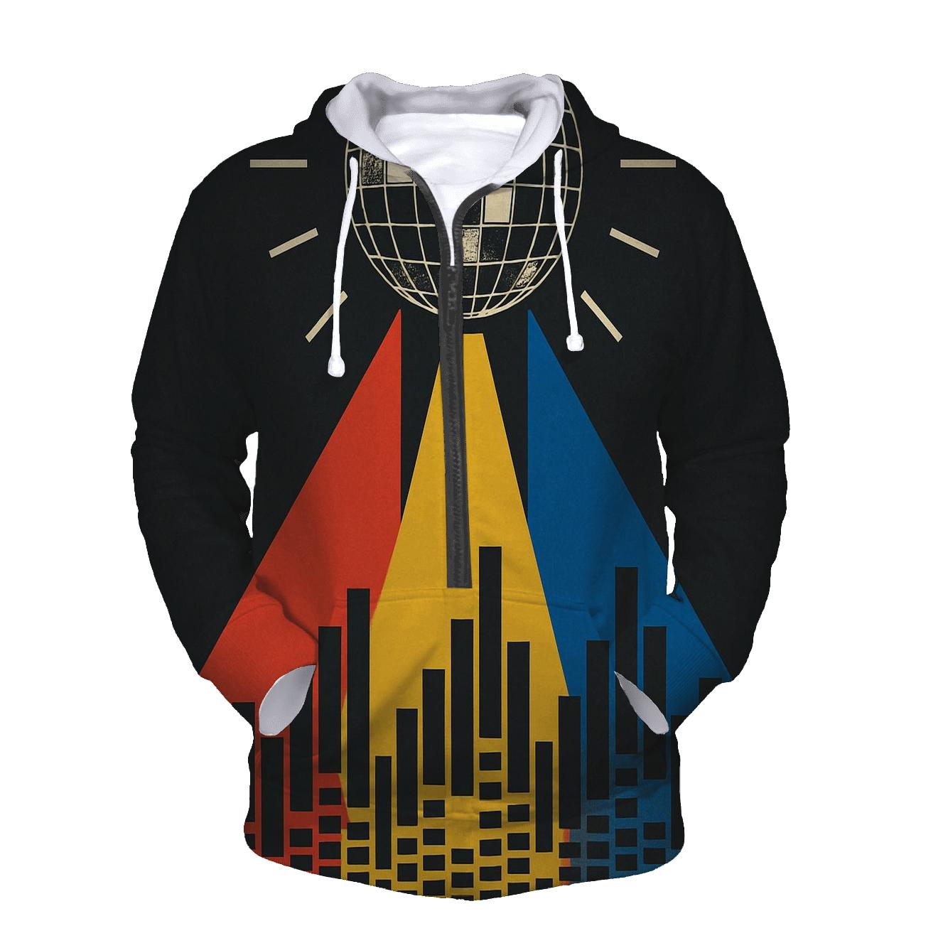 Disco Prism Skyline designer hoodies