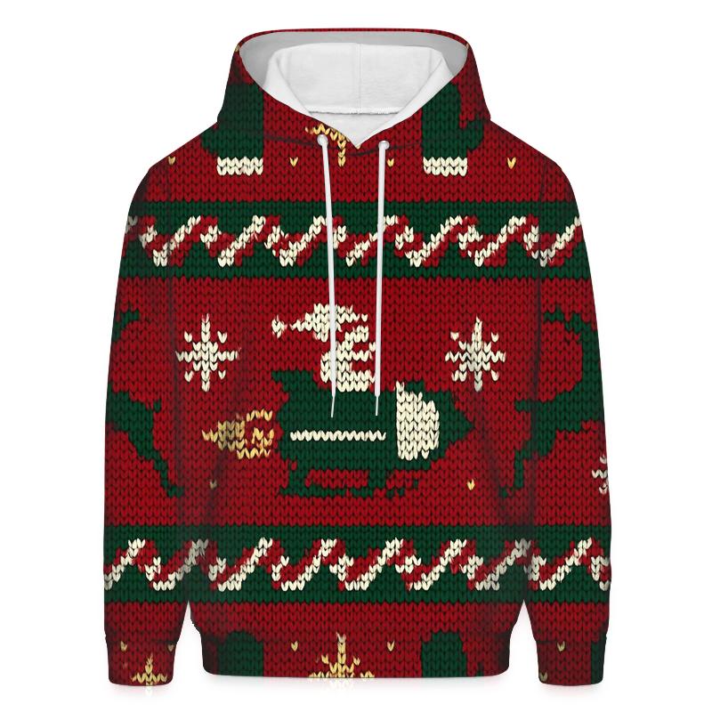 Frosty Rocket Sleigh Bandwork Design premium hoodies