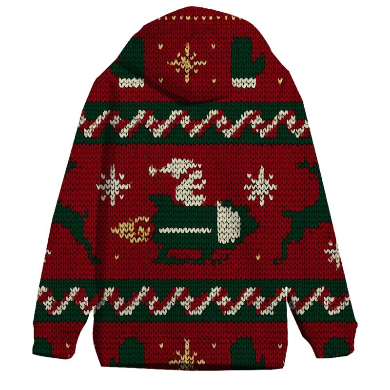 Frosty Rocket Sleigh Bandwork Design premium hoodies