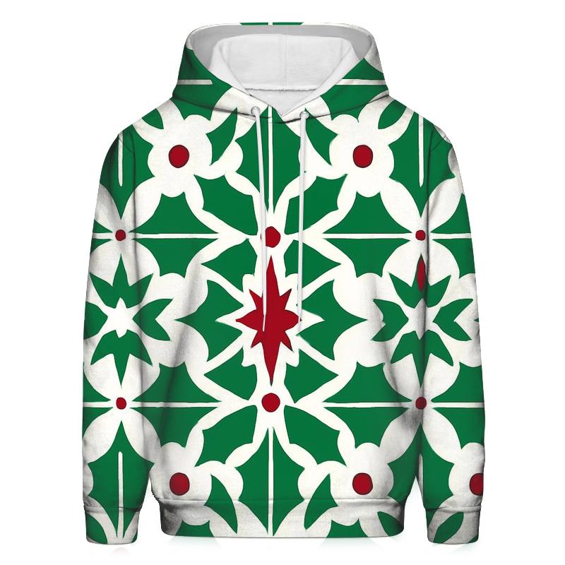 Holly Star Lattice Carol zip-up hoodies