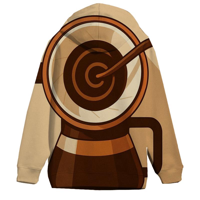 Copper Pour Over Glow zip-up hoodies
