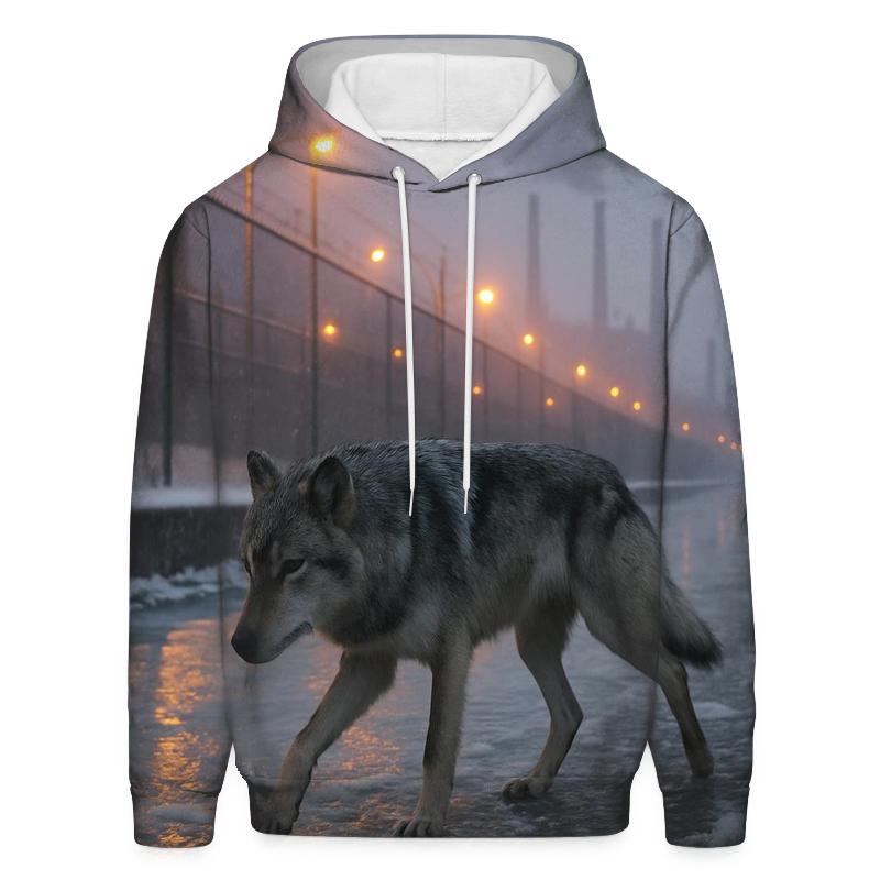 Canal Shadow Patrol In Industrial Winter City hoodie trends