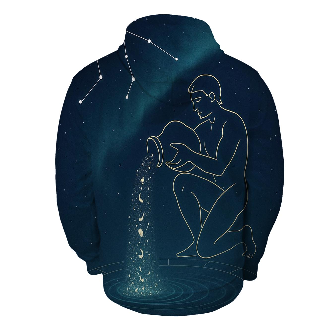 Aquarius Water Bearer Star Pour premium hoodies