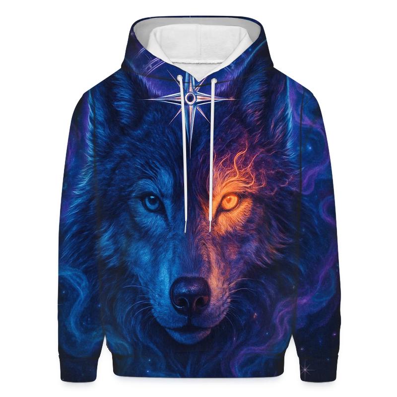 Nebula Compass Wolf hoodies fashion