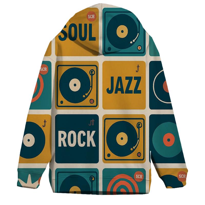 Seventies Record Shop Grid hoodie designs