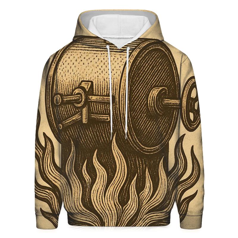 Roaster Flame Etching pullover hoodies