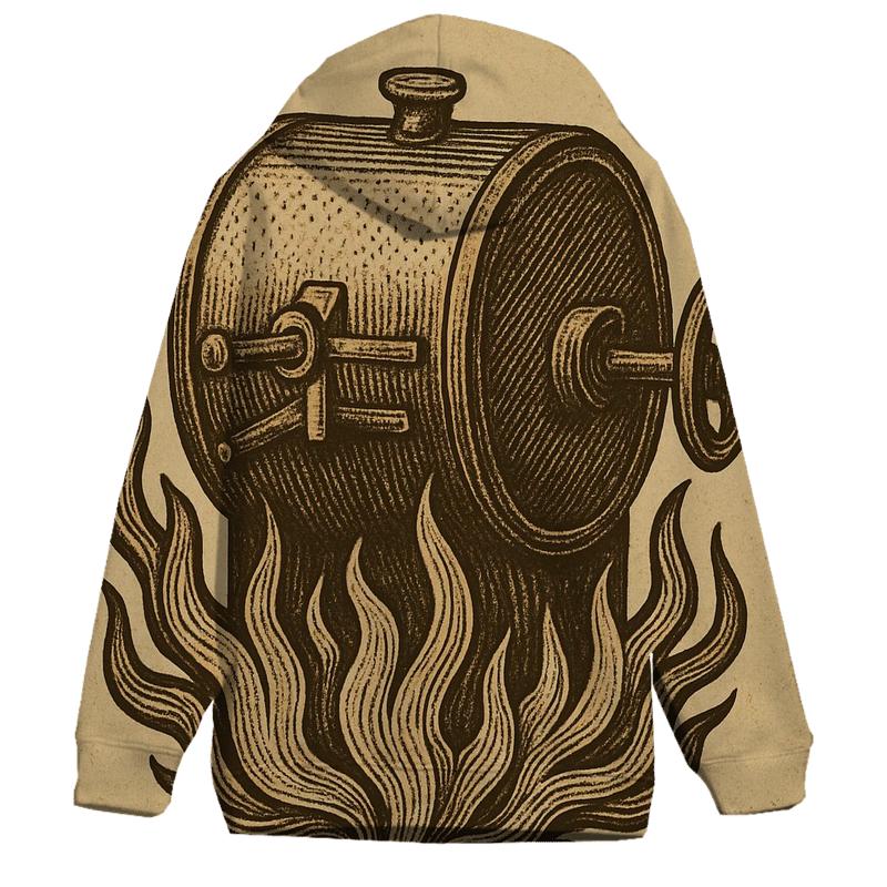 Roaster Flame Etching pullover hoodies