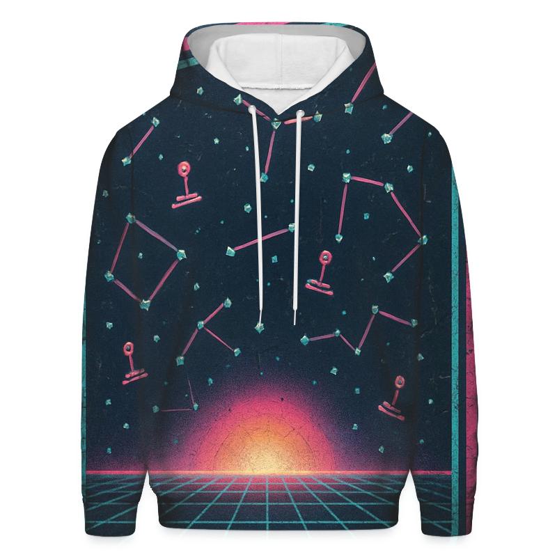 Retro Eighties Arcade Star Map Cabinet Art designer hoodies
