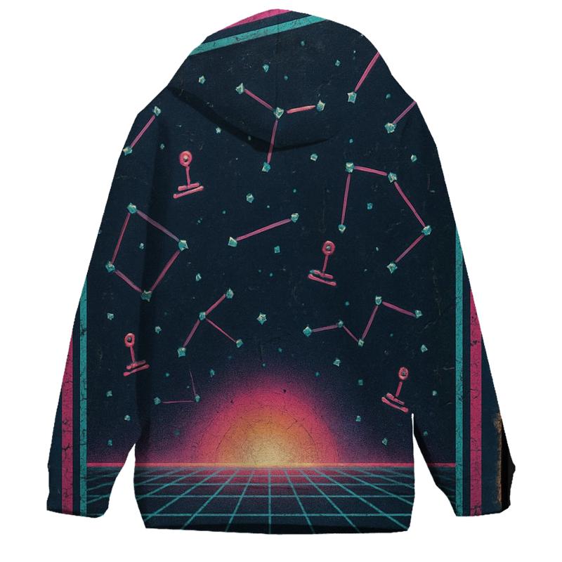 Retro Eighties Arcade Star Map Cabinet Art designer hoodies