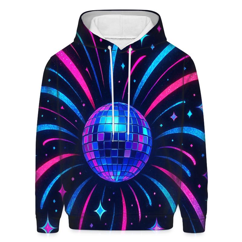 Neon Comet Disco Bloom graphic hoodies