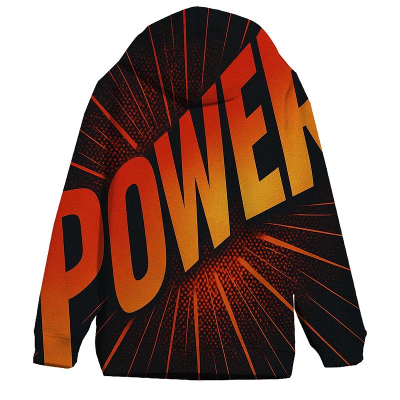 Solar Flare Typography Burst premium hoodies