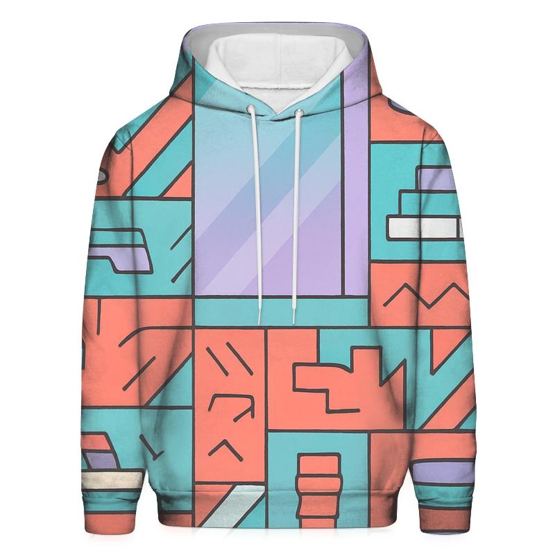 Aerobics Studio Neon Rhythm designer hoodies