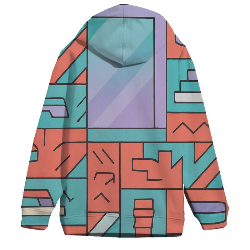 Aerobics Studio Neon Rhythm designer hoodies