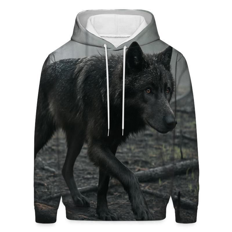 Boreal Burn Scar Crossing After Rain zip-up hoodies