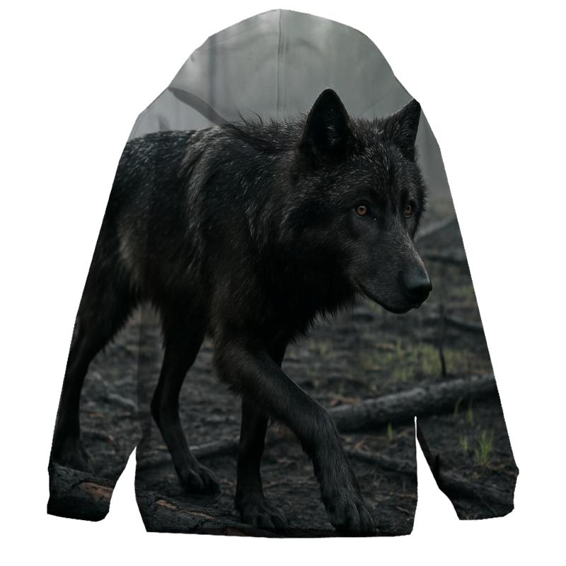 Boreal Burn Scar Crossing After Rain zip-up hoodies