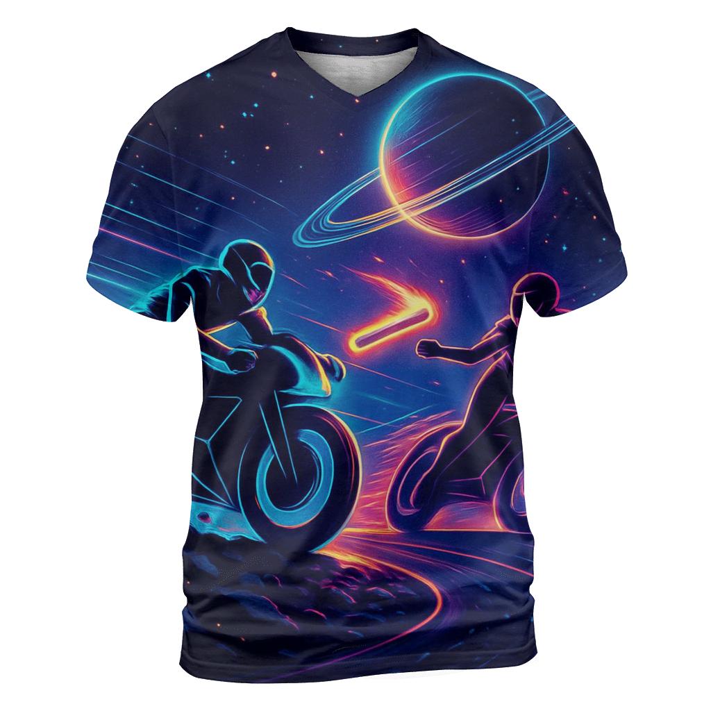 Neon Comet Relay Riders statement graphic shirts