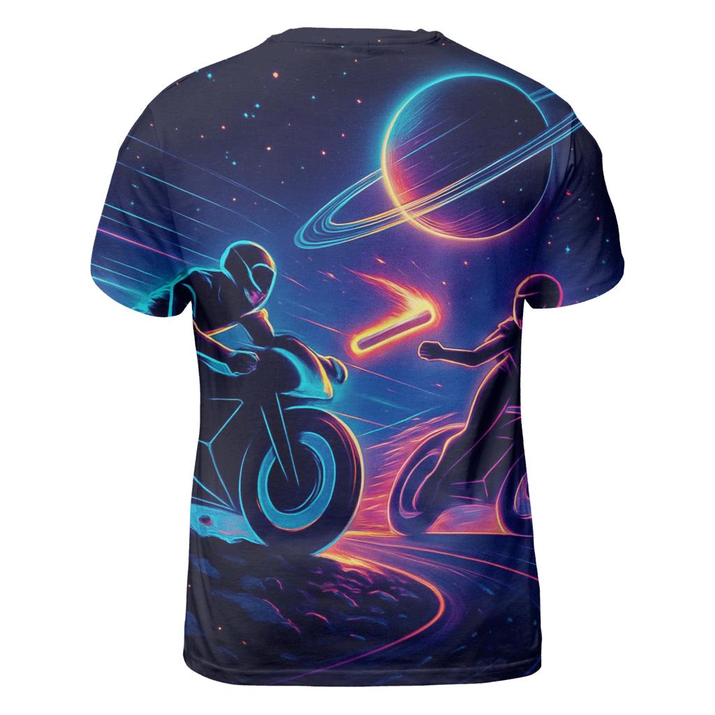 Neon Comet Relay Riders statement graphic shirts