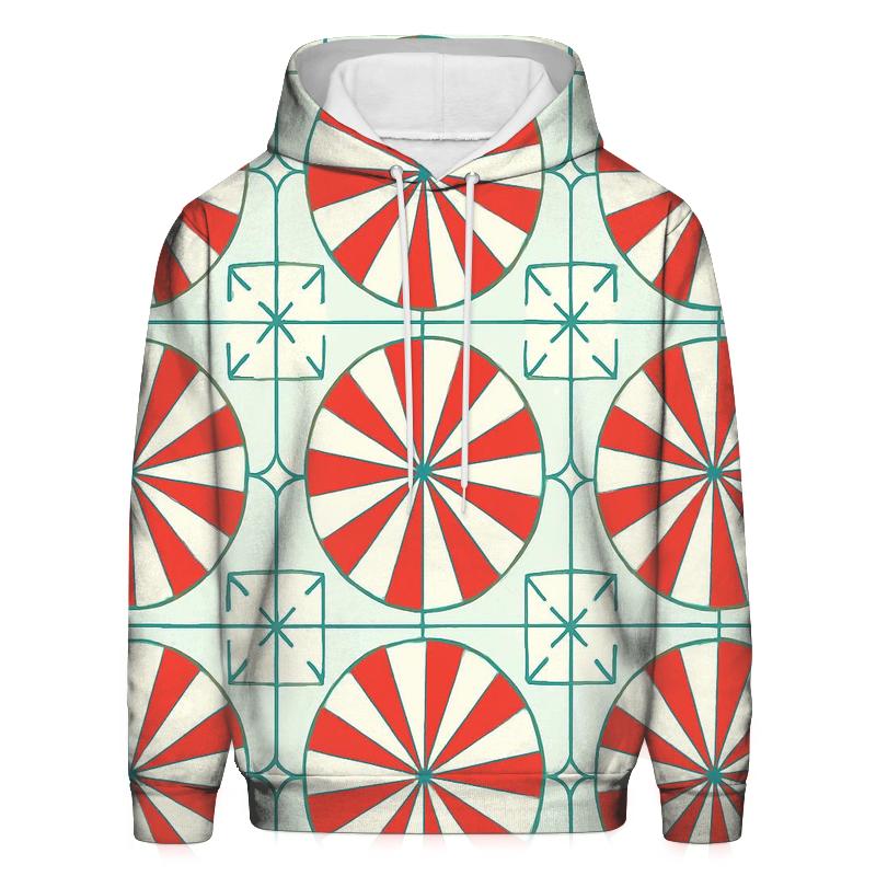 Candy Cane Starburst Tiles hoodie trends