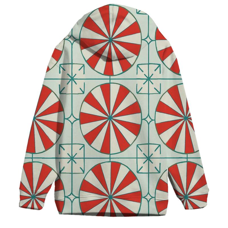 Candy Cane Starburst Tiles hoodie trends