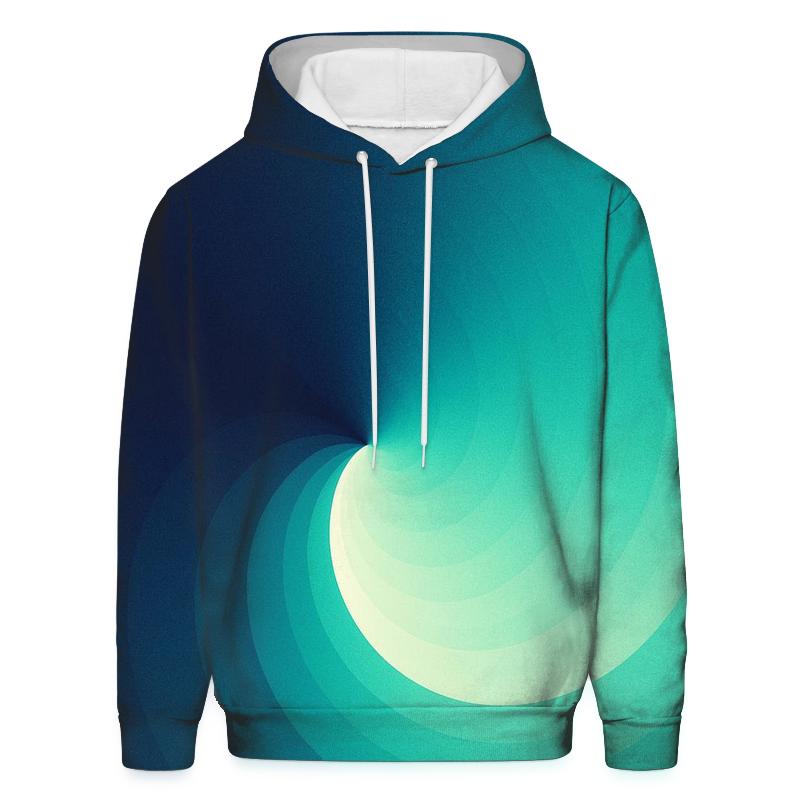 Tidal Teal Conic Sweep graphic hoodies