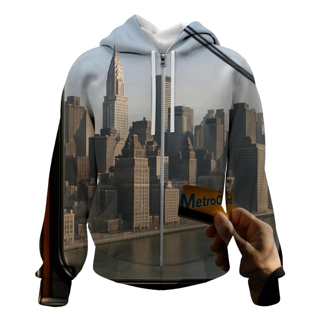 Roosevelt Island Tram Window Frame Of Midtown graphic hoodies