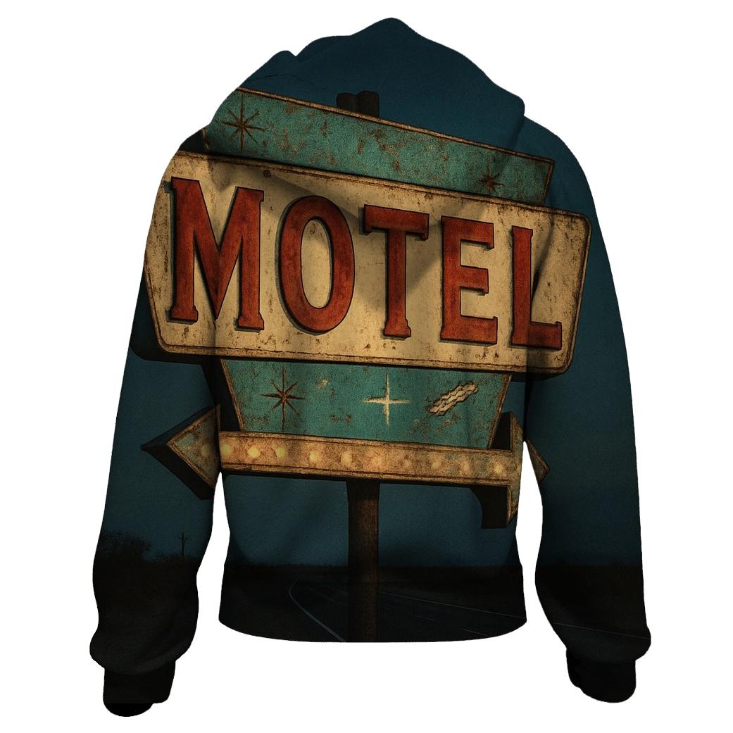 Weathered Space Age Motel Sign hoodie trends