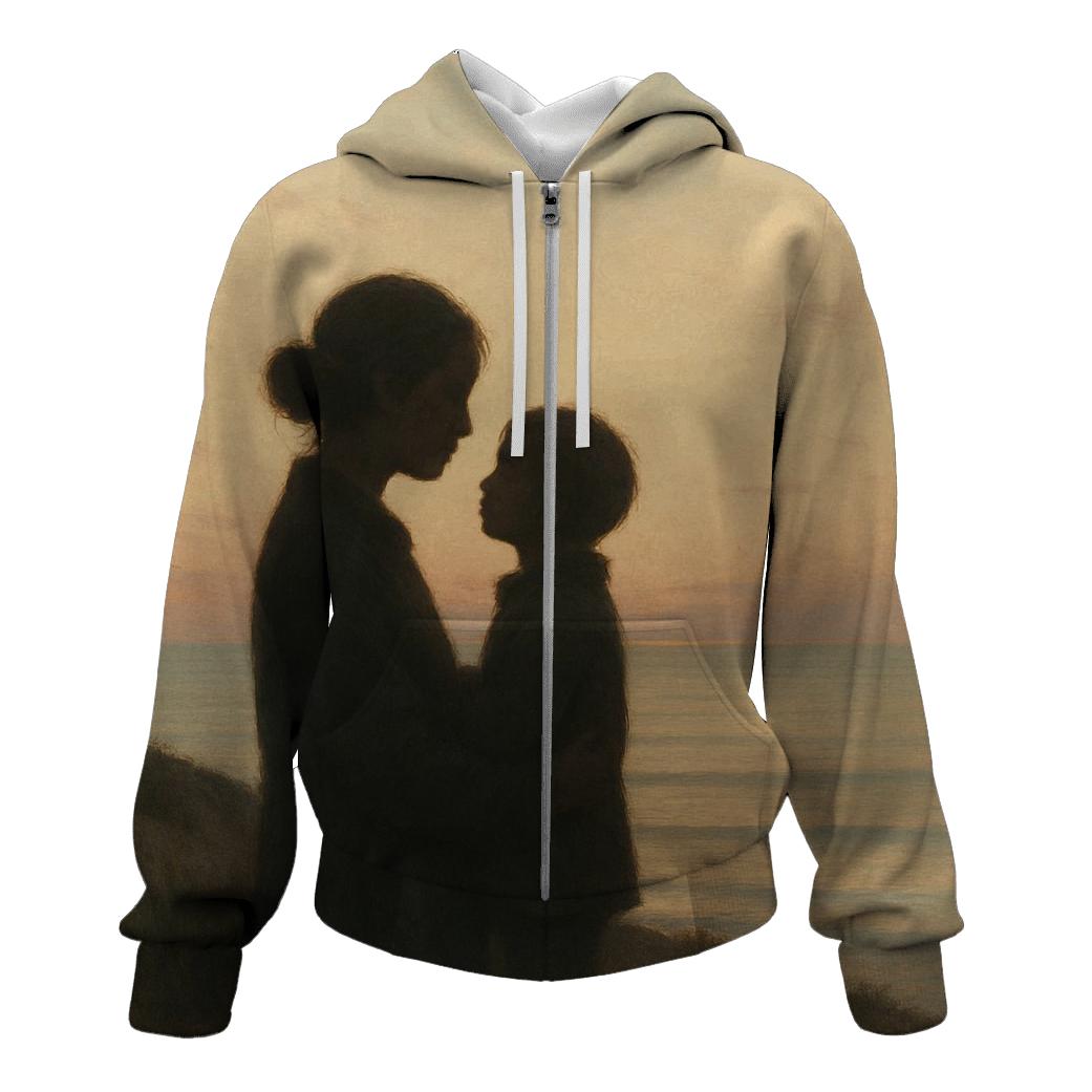 Where Her Heart Became My Horizon embroidered hoodies