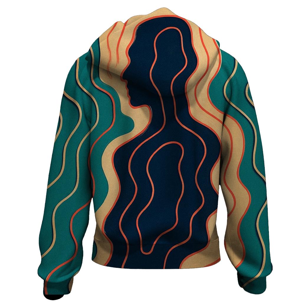 Chromatic Topographic Mirage premium hoodies