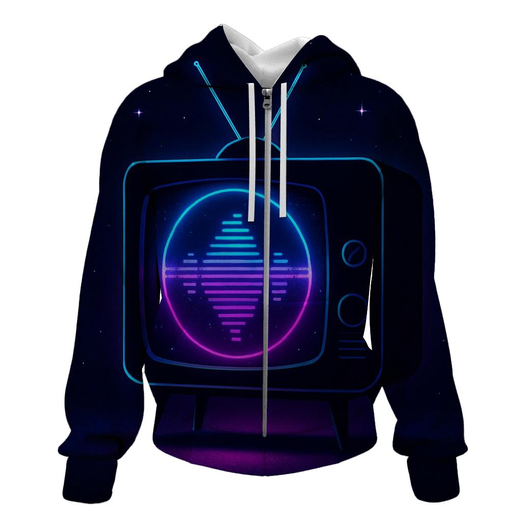 Neon Broadcast Portal hoodie designs