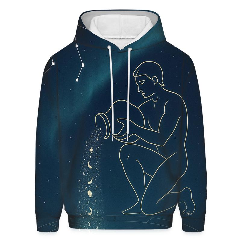 Aquarius Water Bearer Star Pour premium hoodies