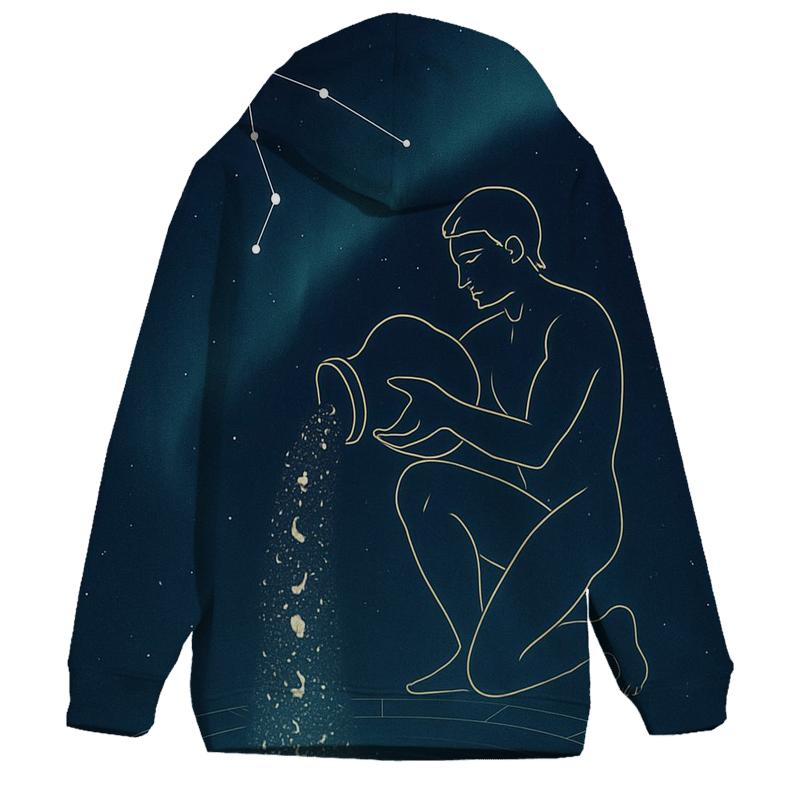 Aquarius Water Bearer Star Pour premium hoodies