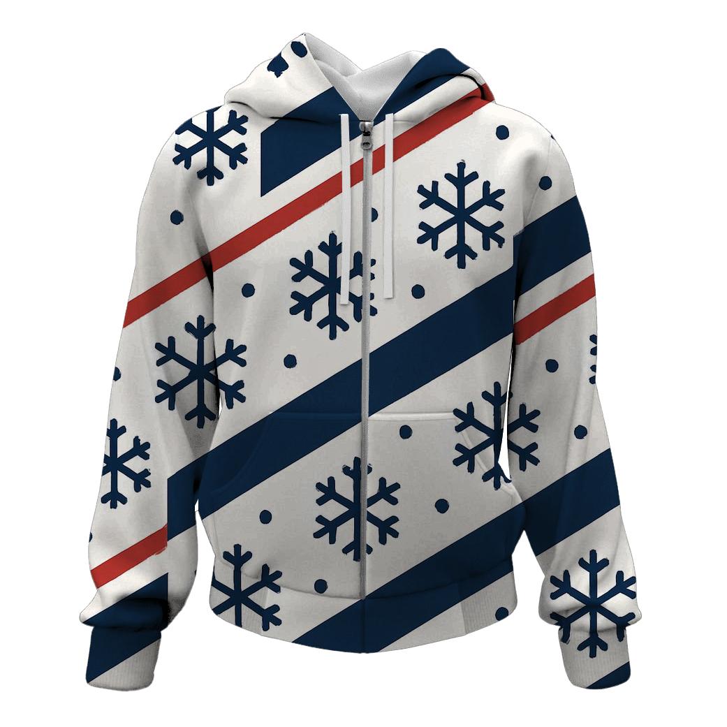 Snowflake Ribbon Parade graphic hoodies
