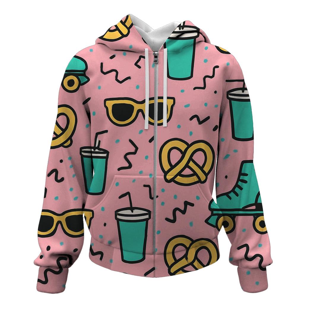 Mall Food Court Pattern Parade hoodie designs