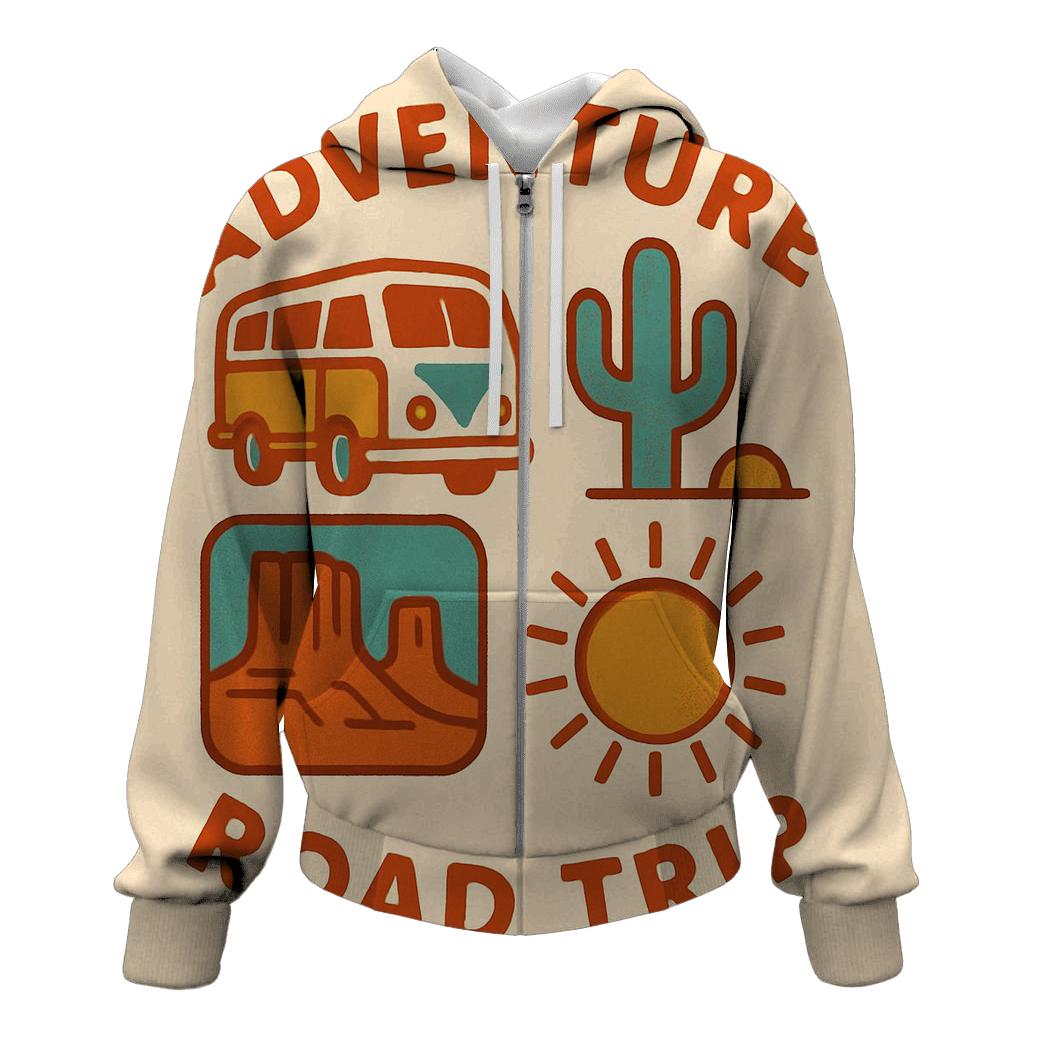 Sunbaked Desert Camper Badges heavyweight hoodies