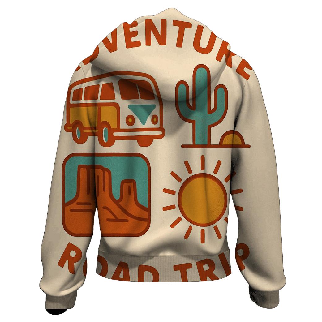 Sunbaked Desert Camper Badges heavyweight hoodies