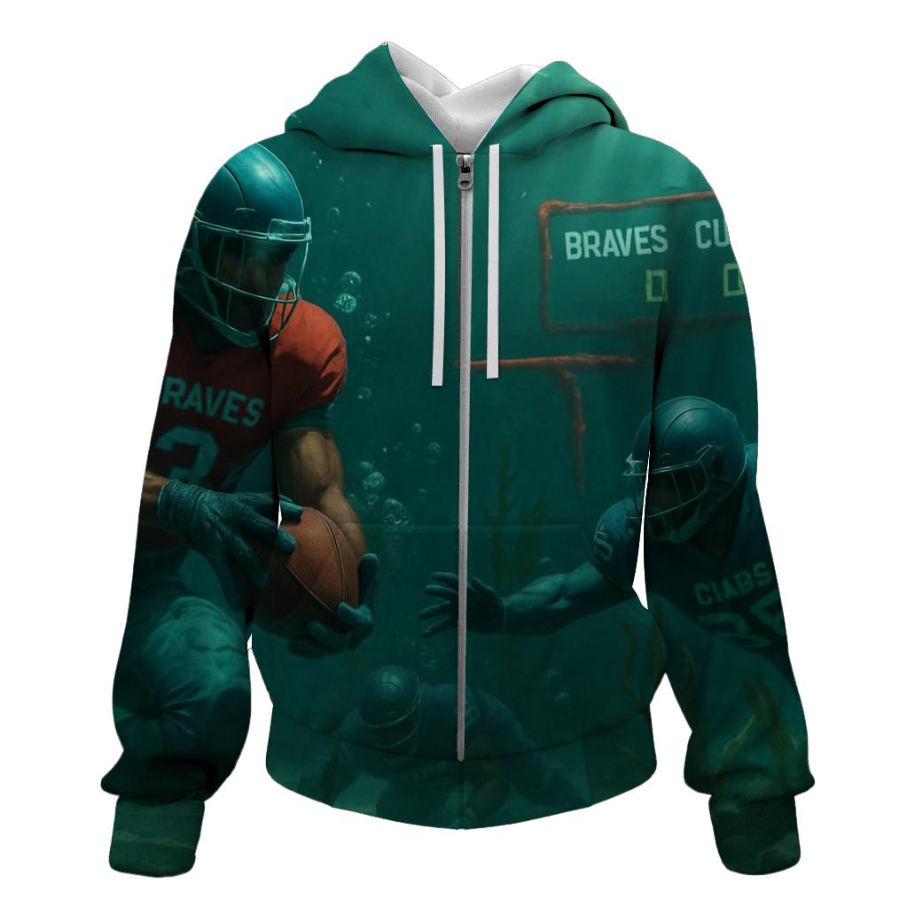 Underwater Kelp Stadium Tackle Battle lightweight hoodies
