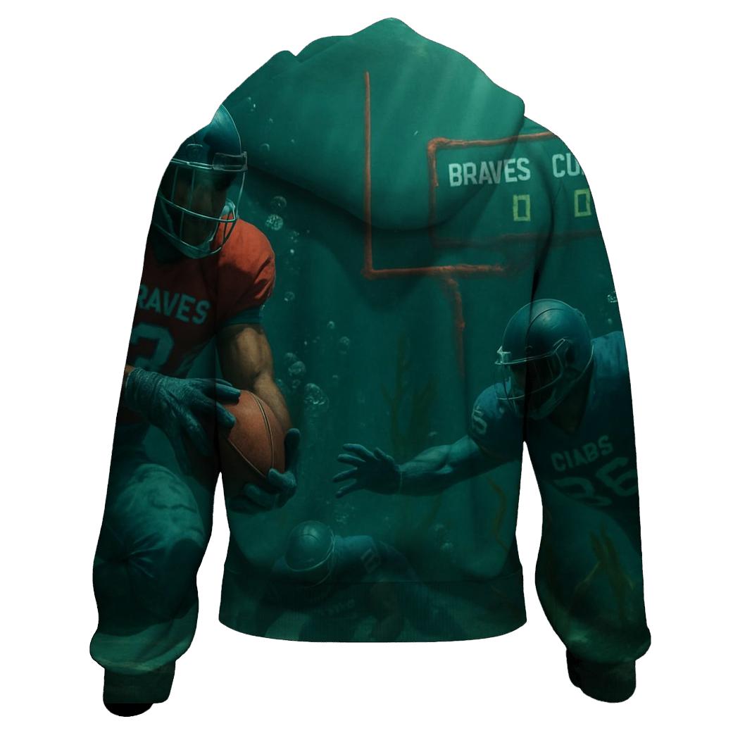 Underwater Kelp Stadium Tackle Battle lightweight hoodies