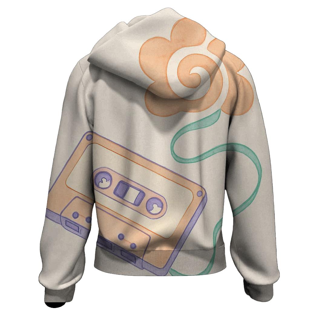 Cassette Ribbon Bloom graphic hoodies