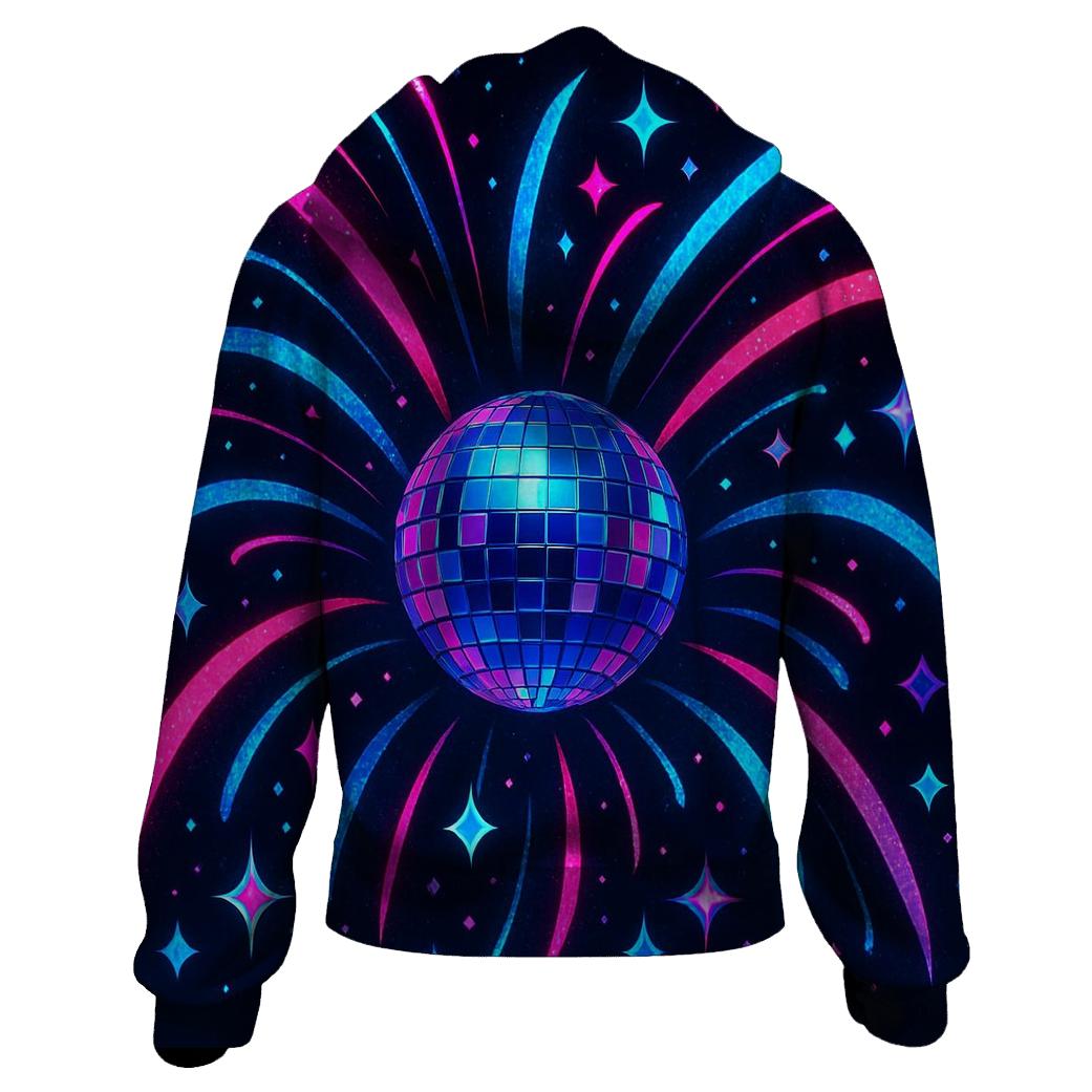 Neon Comet Disco Bloom premium hoodies